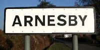 arnesby road sign